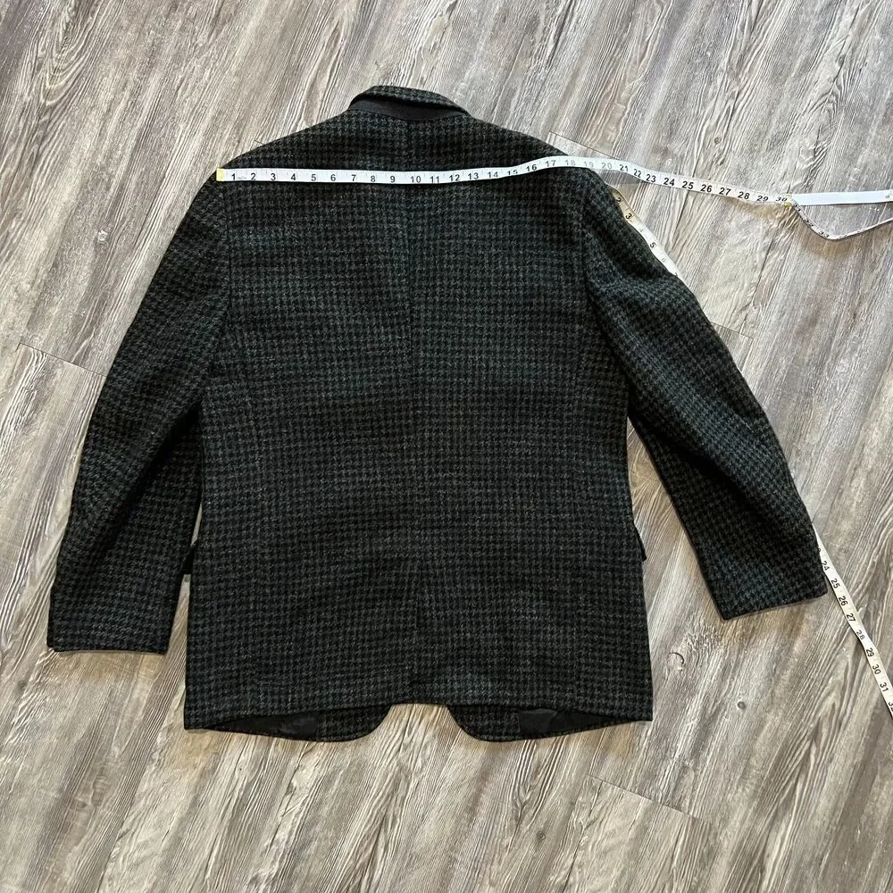 Vintage Harris Tweed 100% Wool Houndstooth Blazer Jacket – 44R - Picture 8 of 9